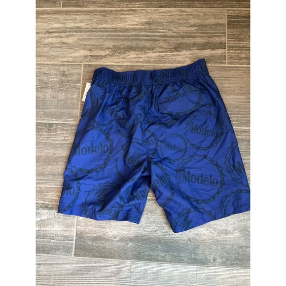 Men's Modelo Especial Print Swim Shorts - Blue Size Small, New - Picture 5 of 5